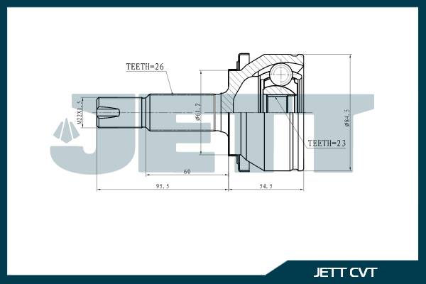 ШРУС внешний  JETT V41-9213