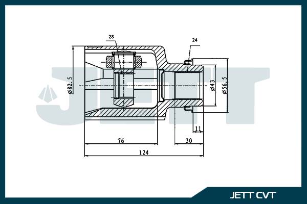 ШРУС внутренний  JETT V40-4086