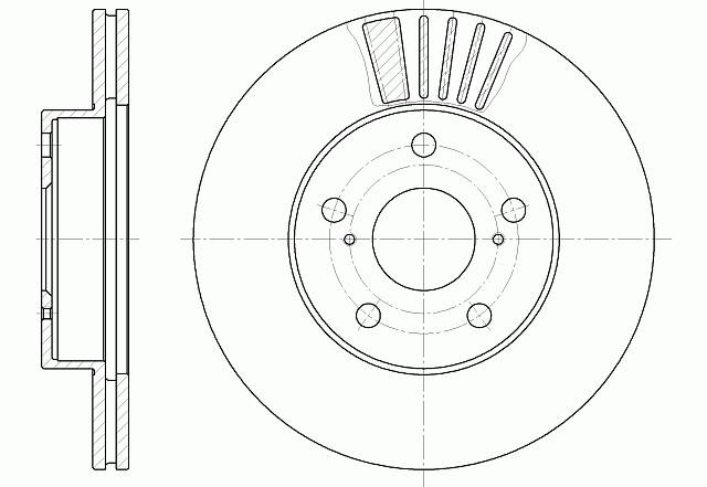 Диск тормозной вентилируемый G-brake  GR-02248