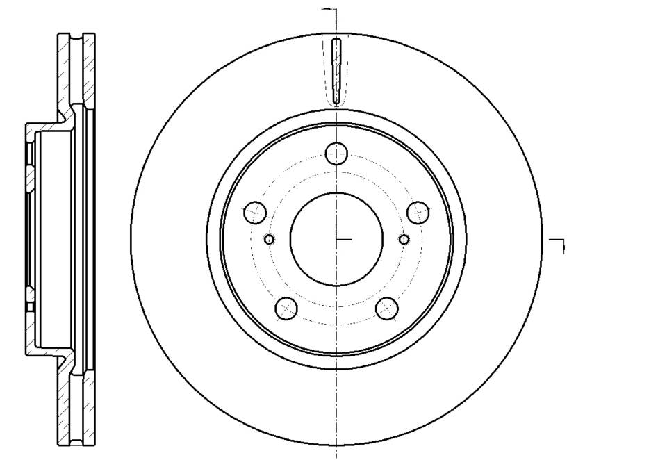 Диск тормозной вентилируемый G-brake  GR-20666