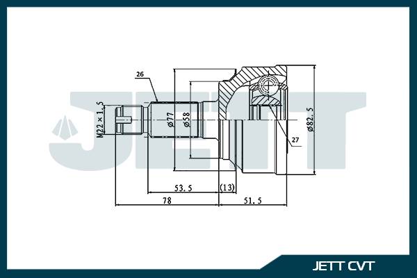 ШРУС внешний  JETT V41-3173