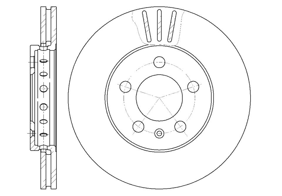 Диск тормозной вентилируемый G-brake  GR-02479