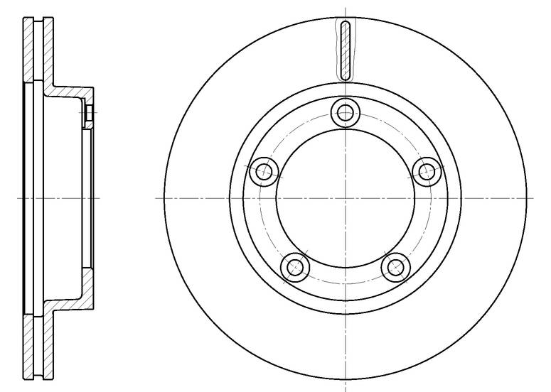 Диск тормозной вентилируемый G-brake  GR-02636