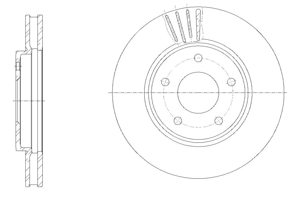 Диск тормозной вентилируемый G-brake  GR-20785