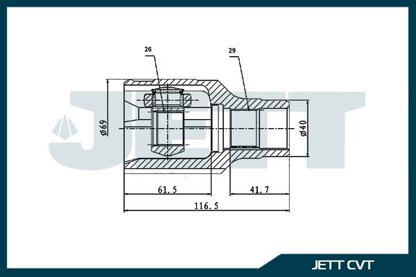 ШРУС внутренний  JETT V40-7159