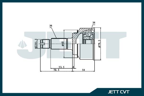 ШРУС внешний  JETT V41-3226