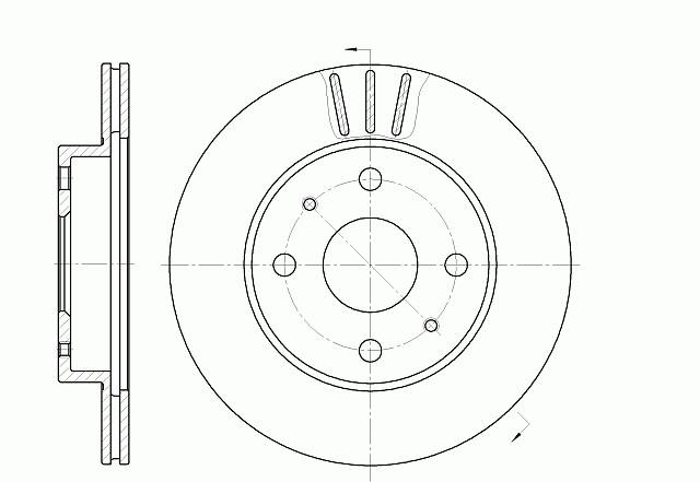 Диск тормозной вентилируемый G-brake  GR-02797