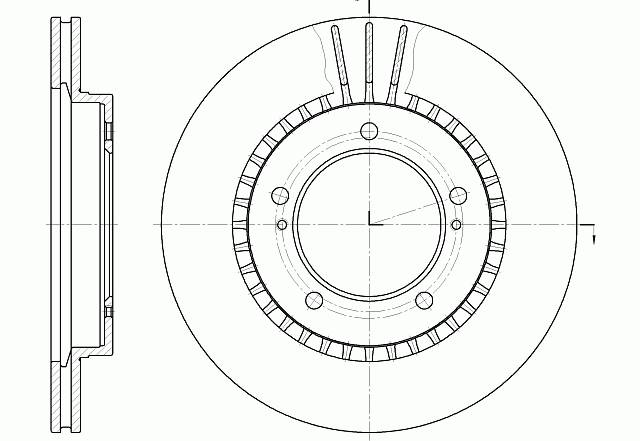 Диск тормозной вентилируемый G-brake  GR-02806
