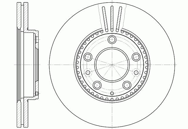 Диск тормозной вентилируемый G-brake  GR-02853