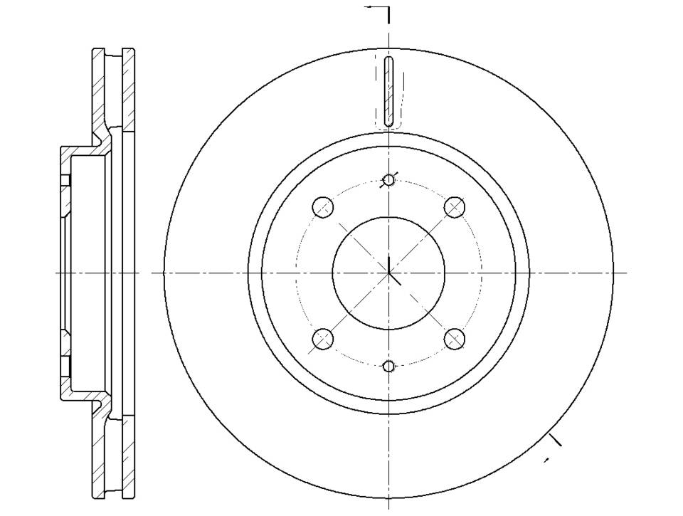 Диск тормозной вентилируемый G-brake  GR-02974
