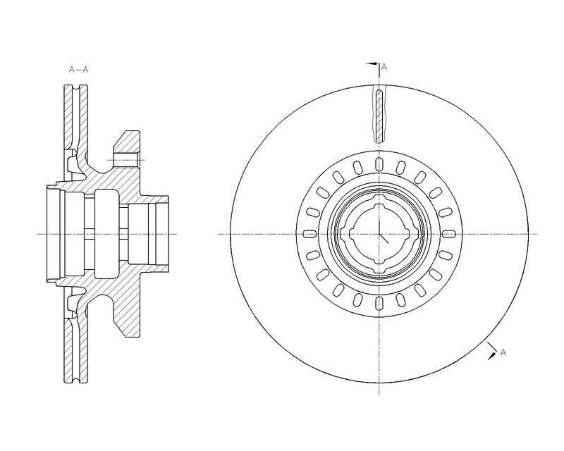 Диск тормозной вентилируемый G-brake  GR-03221 правый