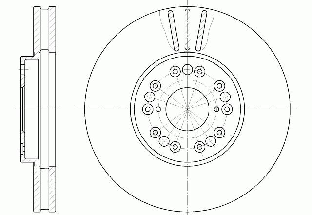 Диск тормозной вентилируемый G-brake  GR-02251