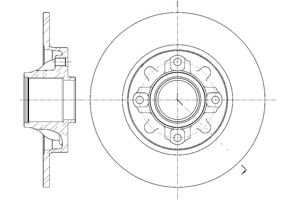 Диск тормозной G-brake  GR-03241 без подшипника