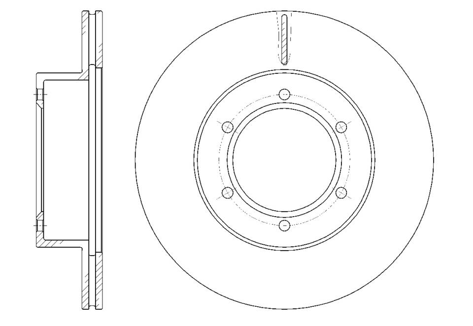 Диск тормозной вентилируемый G-brake  GR-02125