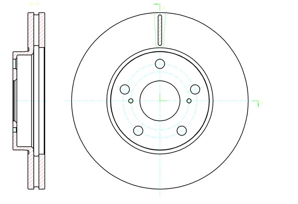 Диск тормозной вентилируемый G-brake  GR-20649