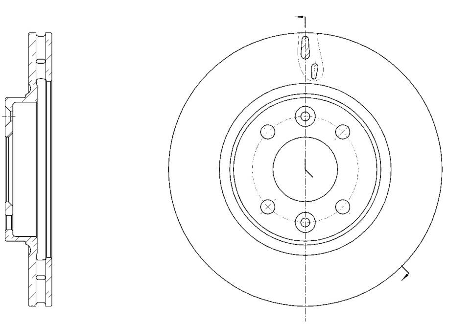 Диск тормозной вентилируемый G-brake  GR-21595