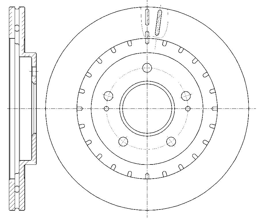 Диск тормозной вентилируемый G-brake  GR-20427