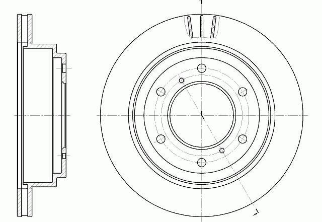 Диск тормозной вентилируемый G-brake  GR-02852
