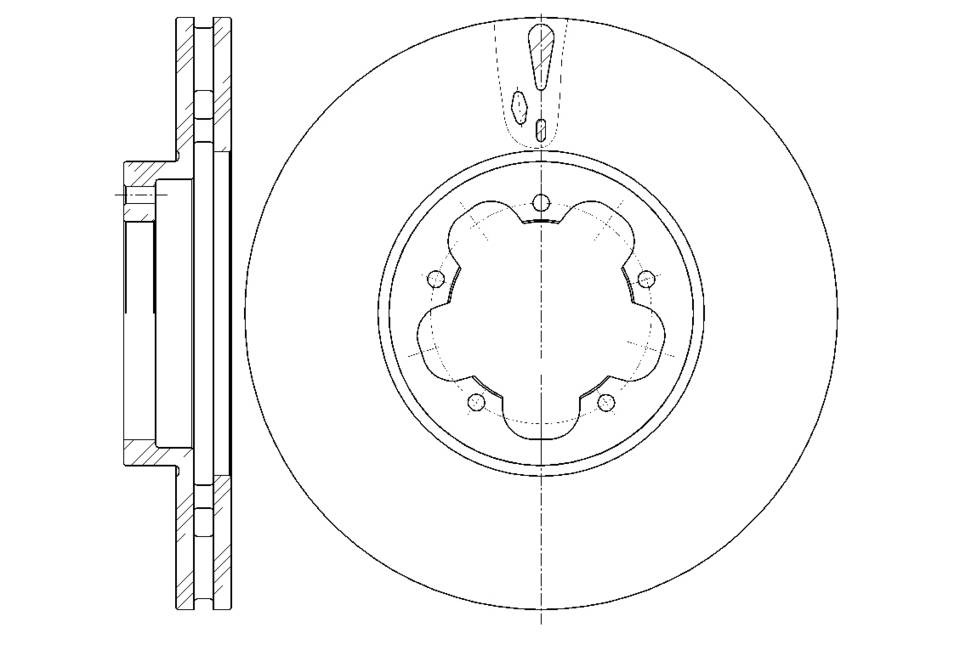 Диск тормозной вентилируемый G-brake  GR-20547