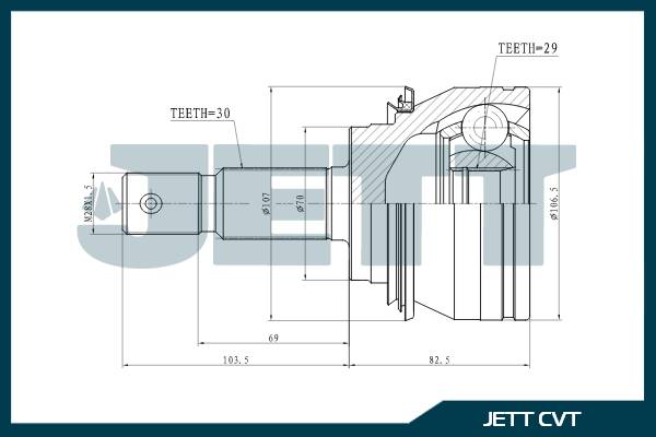 ШРУС внешний  JETT V41-9496
