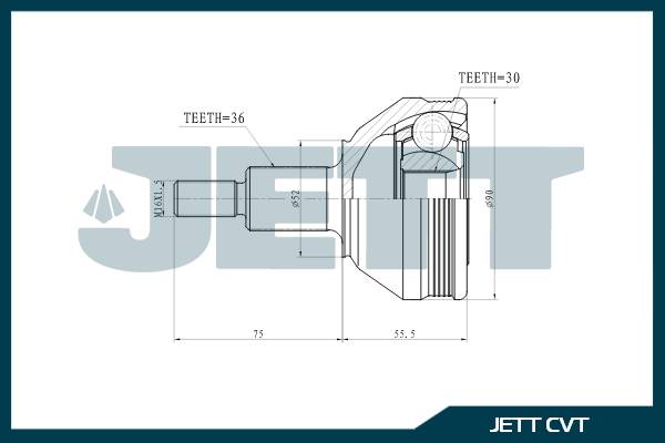ШРУС внешний  JETT V43-1074