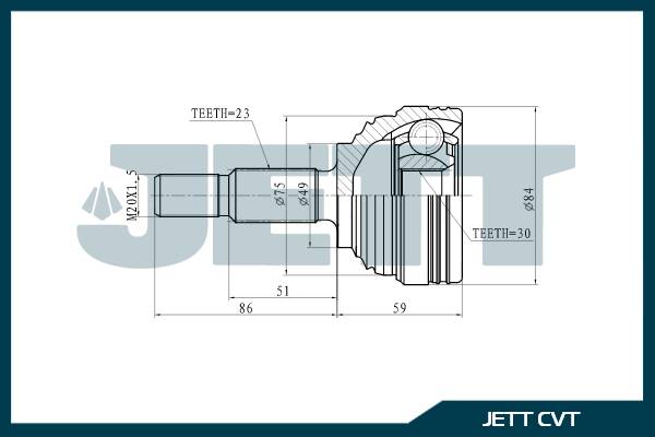 ШРУС внешний  JETT V43-9085