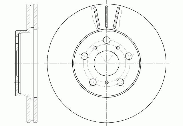 Диск тормозной вентилируемый G-brake  GR-02396