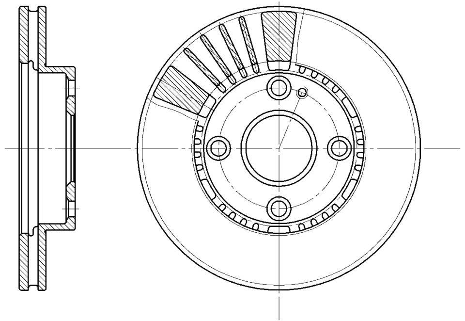 Диск тормозной вентилируемый G-brake  GR-02546