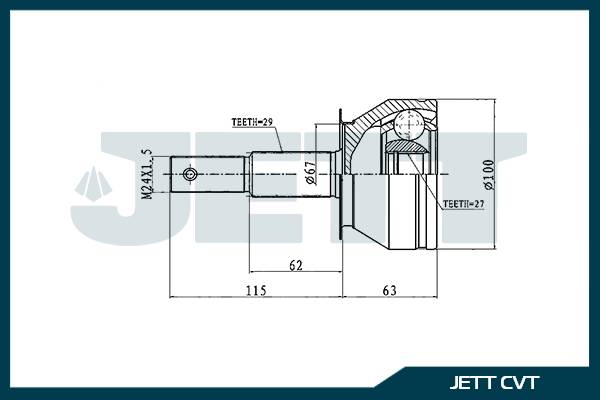 ШРУС внешний  JETT V41-1240