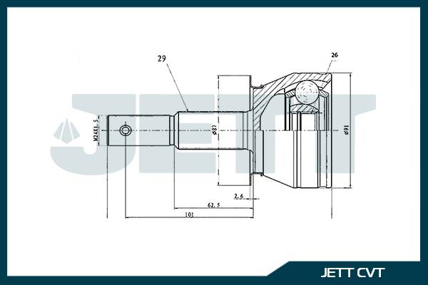 ШРУС внешний  JETT V41-1257