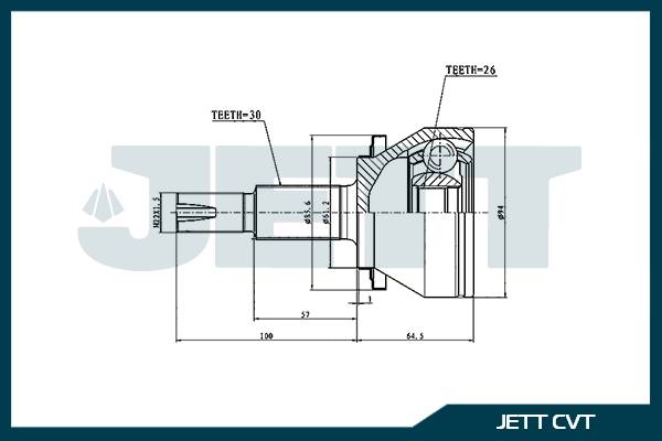ШРУС внешний  JETT V41-1345