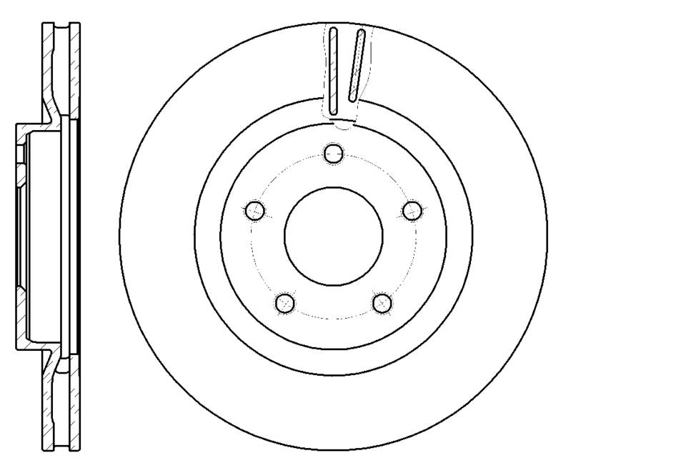 Диск тормозной вентилируемый G-brake  GR-20755