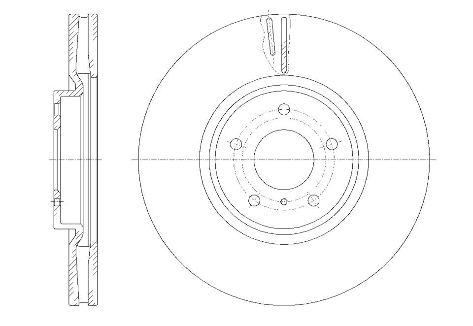 Диск тормозной вентилируемый G-brake  GR-20815