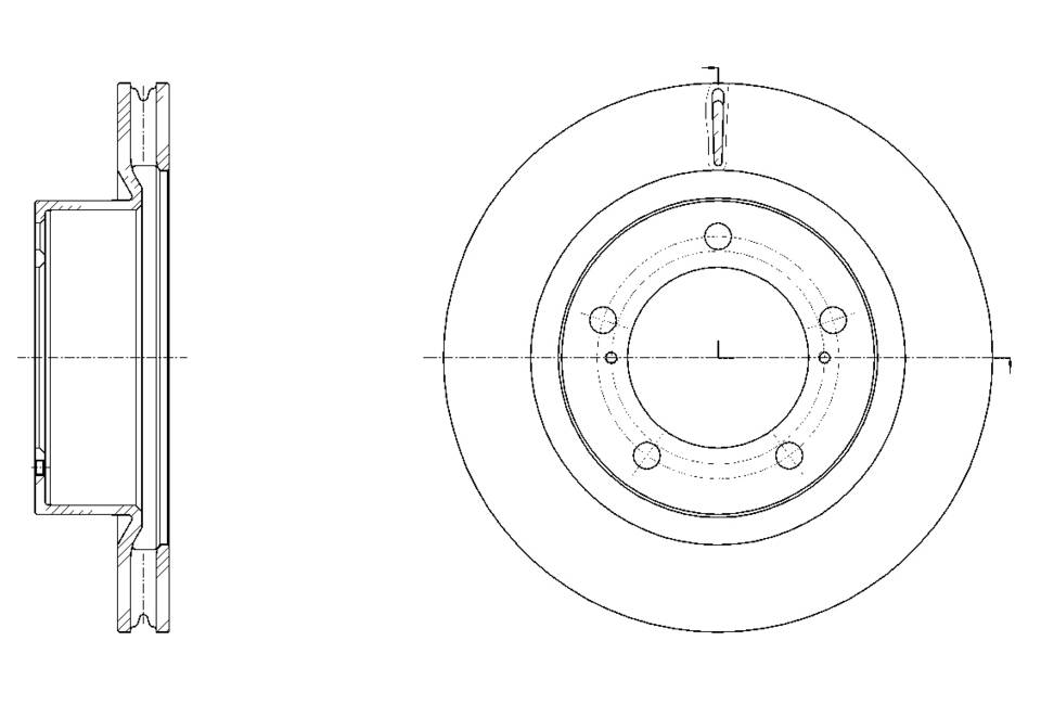 Диск тормозной вентилируемый G-brake  GR-21046