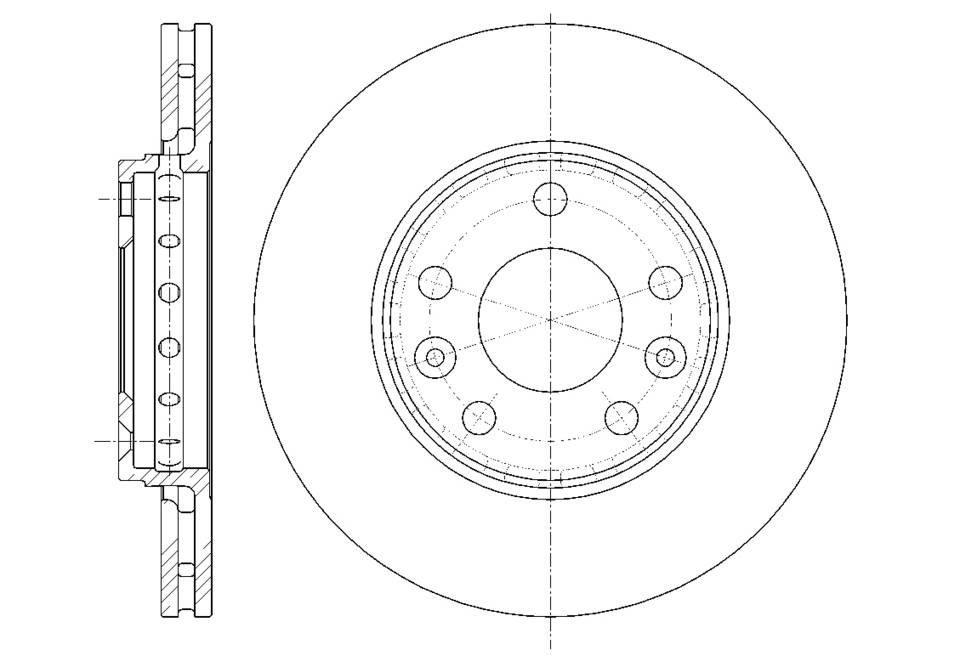Диск тормозной вентилируемый G-brake  GR-21080