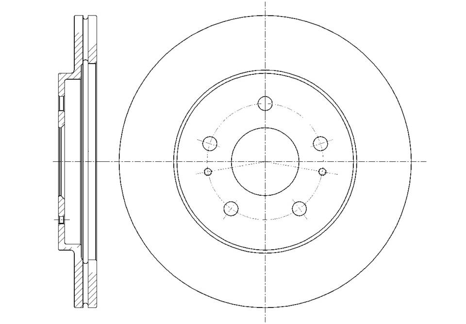 Диск тормозной вентилируемый G-brake  GR-21104