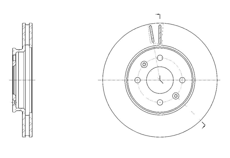 Диск тормозной вентилируемый G-brake  GR-21346