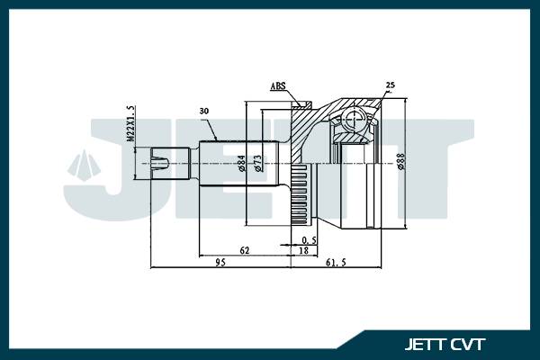 ШРУС внешний  JETT V42-4299 ABS