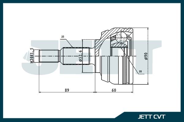 ШРУС внешний  JETT V43-0148