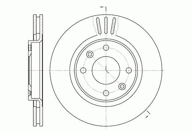 Диск тормозной вентилируемый G-brake  GR-02770
