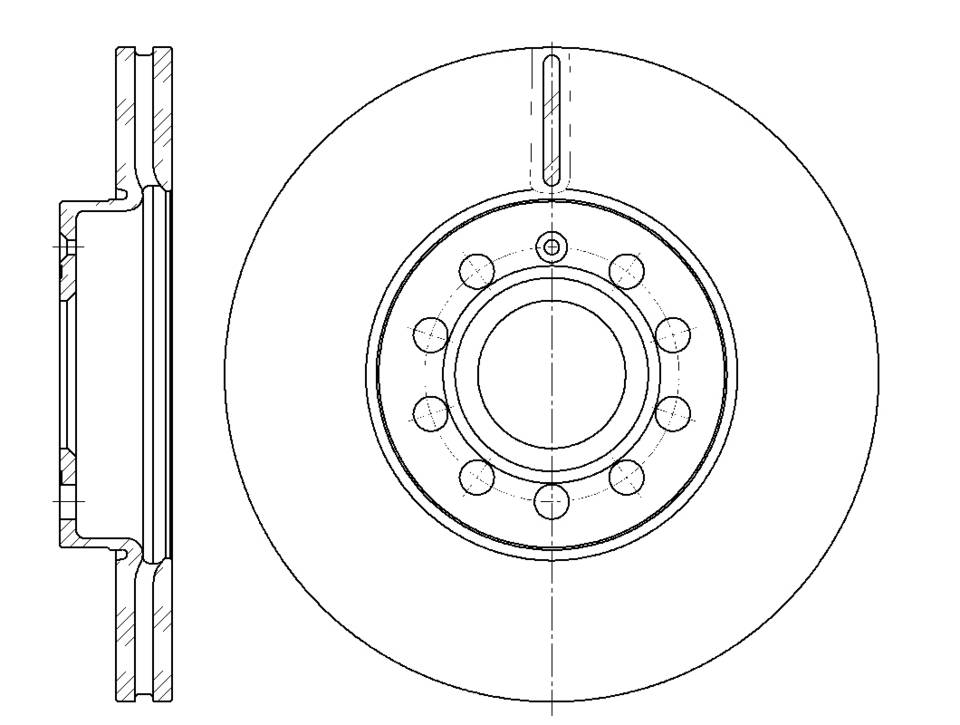 Диск тормозной вентилируемый G-brake  GR-02958