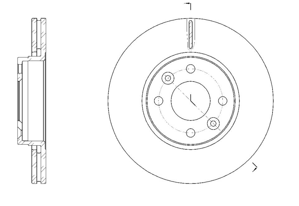 Диск тормозной вентилируемый G-brake  GR-21403