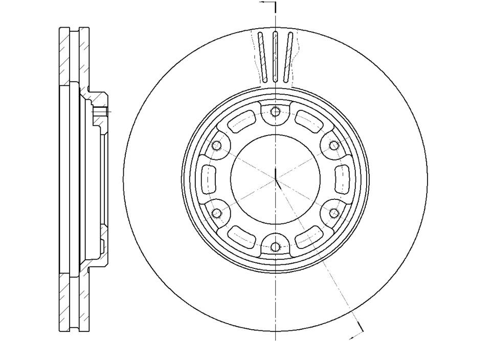 Диск тормозной вентилируемый G-brake  GR-02518
