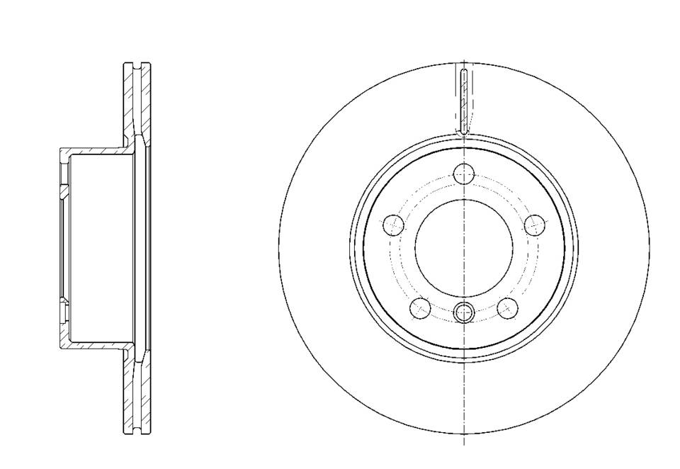 Диск тормозной вентилируемый G-brake GR-21402