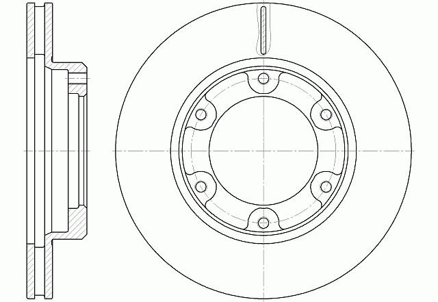 Диск тормозной вентилируемый G-brake  GR-02203