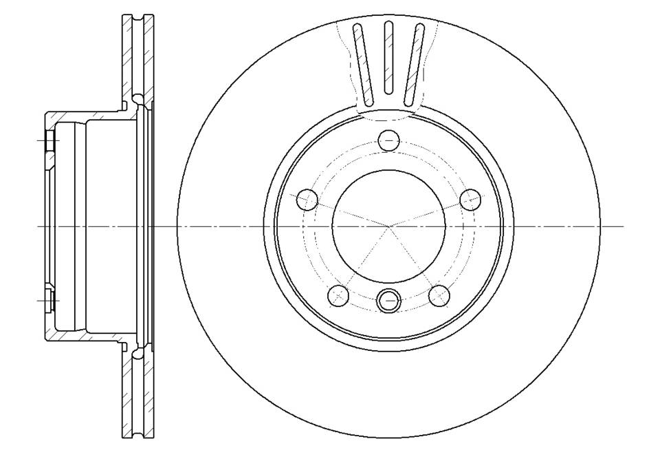 Диск тормозной вентилируемый G-brake  GR-02496