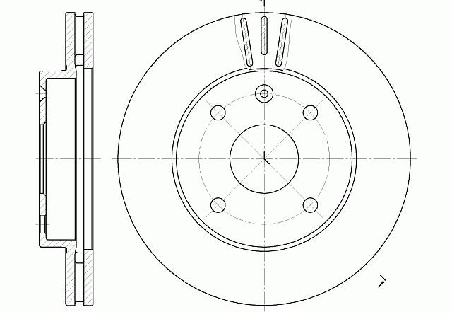 Диск тормозной вентилируемый G-brake  GR-02882