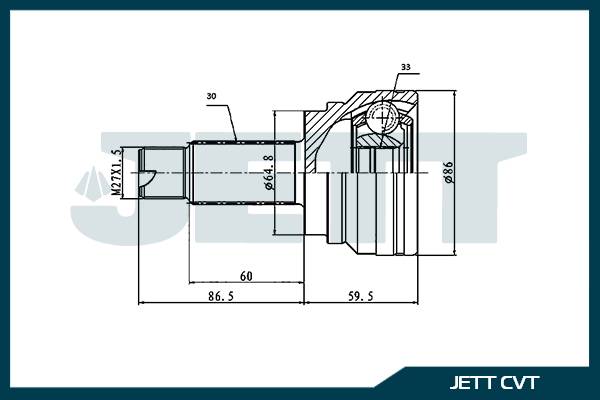 ШРУС внешний  JETT V43-5006