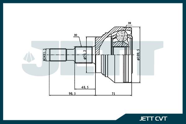 ШРУС внешний  JETT V43-5015