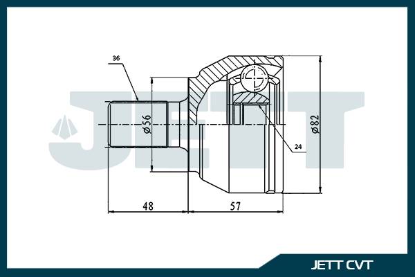 ШРУС внешний  JETT V43-9129